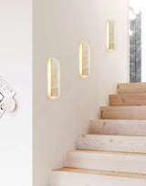 StoneGlow Recta – Moderne Wandlamp van Natuursteen