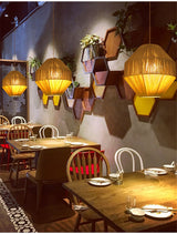 BonLumi Naturé – Retro Bonbon Hanglamp van Henneptouw en Rotan