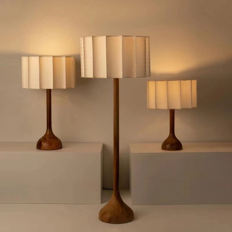 Wabi Sabi Houten Staande Vloerlamp