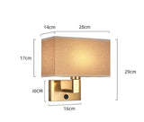 Moderne Wandlamp met Stoffen Kap