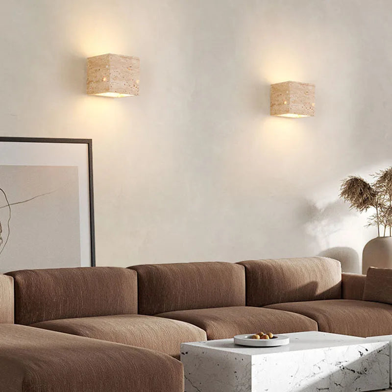 Luxe Marmeren Wandlamp – Stijlvolle LED Verlichting - wandlamp - sfeerbeeld
