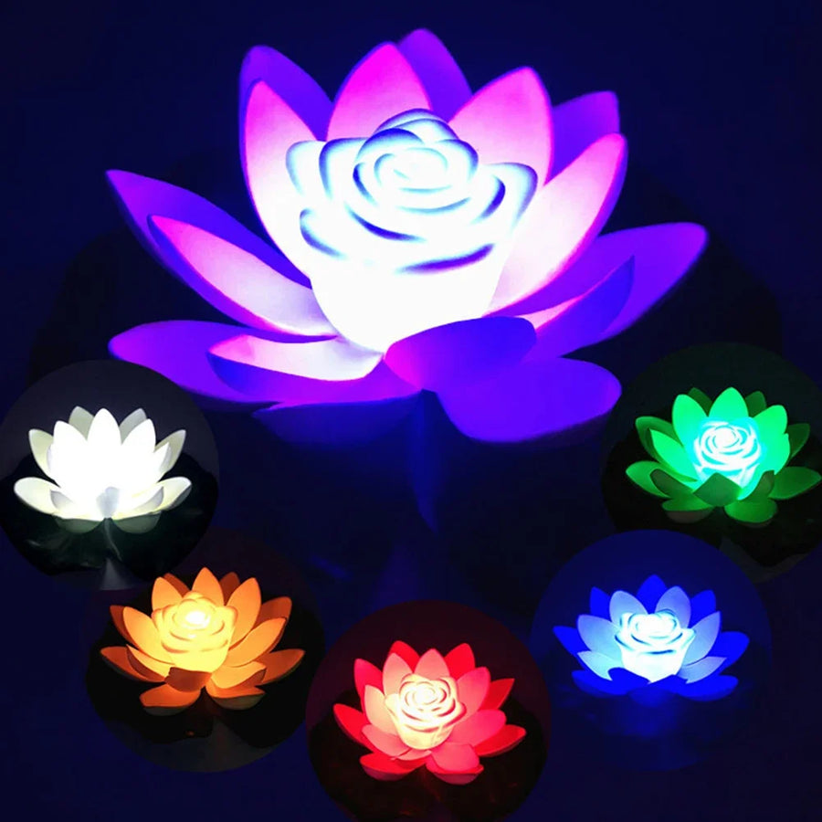 LUMILILY Drijvende Lotuslamp