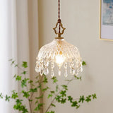 Franse Retro Glazen Hanglamp