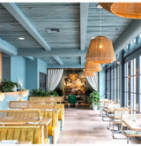 BonLumi Naturé – Retro Bonbon Hanglamp van Henneptouw en Rotan