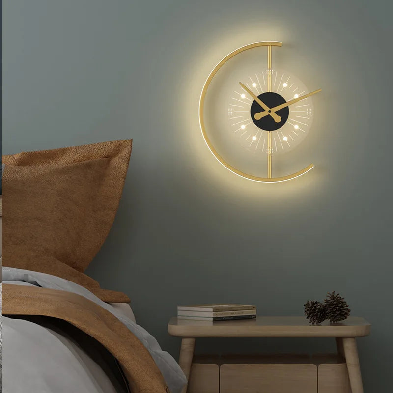 Nordic Clock Wall Lamp - wandlamp - sfeerbeeld