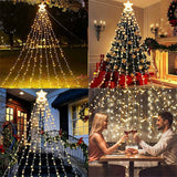 LumiCascade Kerst Waterfall LED Sterrenverlichting – 350 LED’s
