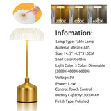 LumiVintage 3000 – Retro LED Tafellamp met Touchbediening en 3000mAh Oplaadbare Batterij