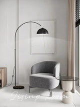 Nordic Arc Luxe Vloerlamp – Minimalistische LED Staande Lamp met Marmeren Basis