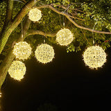 Kerst LED Rotanbal Slinger – Warme Feestverlichting & Buiten Fairy Garden Kerstverlichting