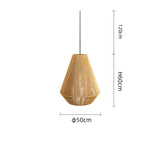 BonLumi Naturé – Retro Bonbon Hanglamp van Henneptouw en Rotan