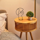 Scandinavische Houten Driepoot Vloerlamp