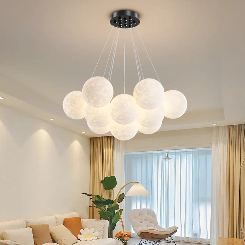 DreamGlow KidsChandelier – Moderne 3D-Print Kinderkamer Hanglamp - hanglampen - sfeerbeeld
