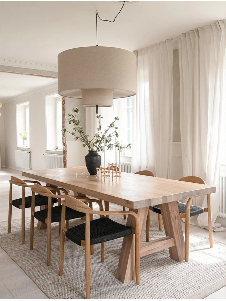 Nordic Minimalist Wabi Sabi Fabric Chandelier Living Dining Room Bar Bedroom Led Pendant Lights Restaurant Hanging Lamp Fixtu