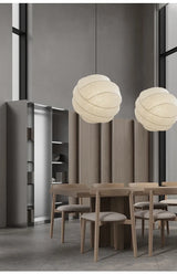 Wabi Sabi Zijde Hanglamp – Japanse Minimalistische Ronde Plafondlamp