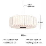 Modern Japanese Wabi Sabi Zijdehanglamp