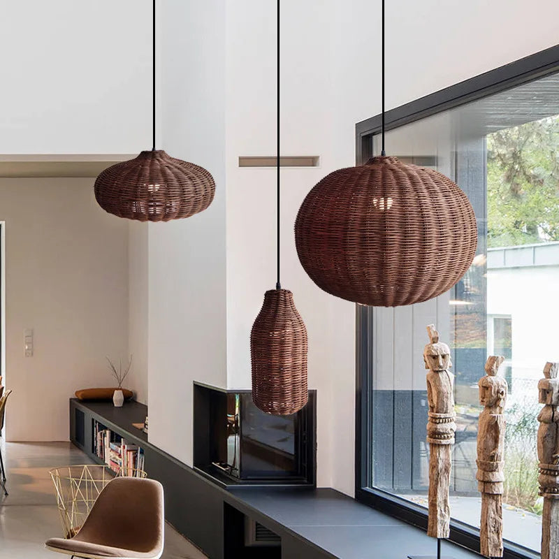 Bohemian Wicker Pendant Light - hanglampen - sfeerbeeld