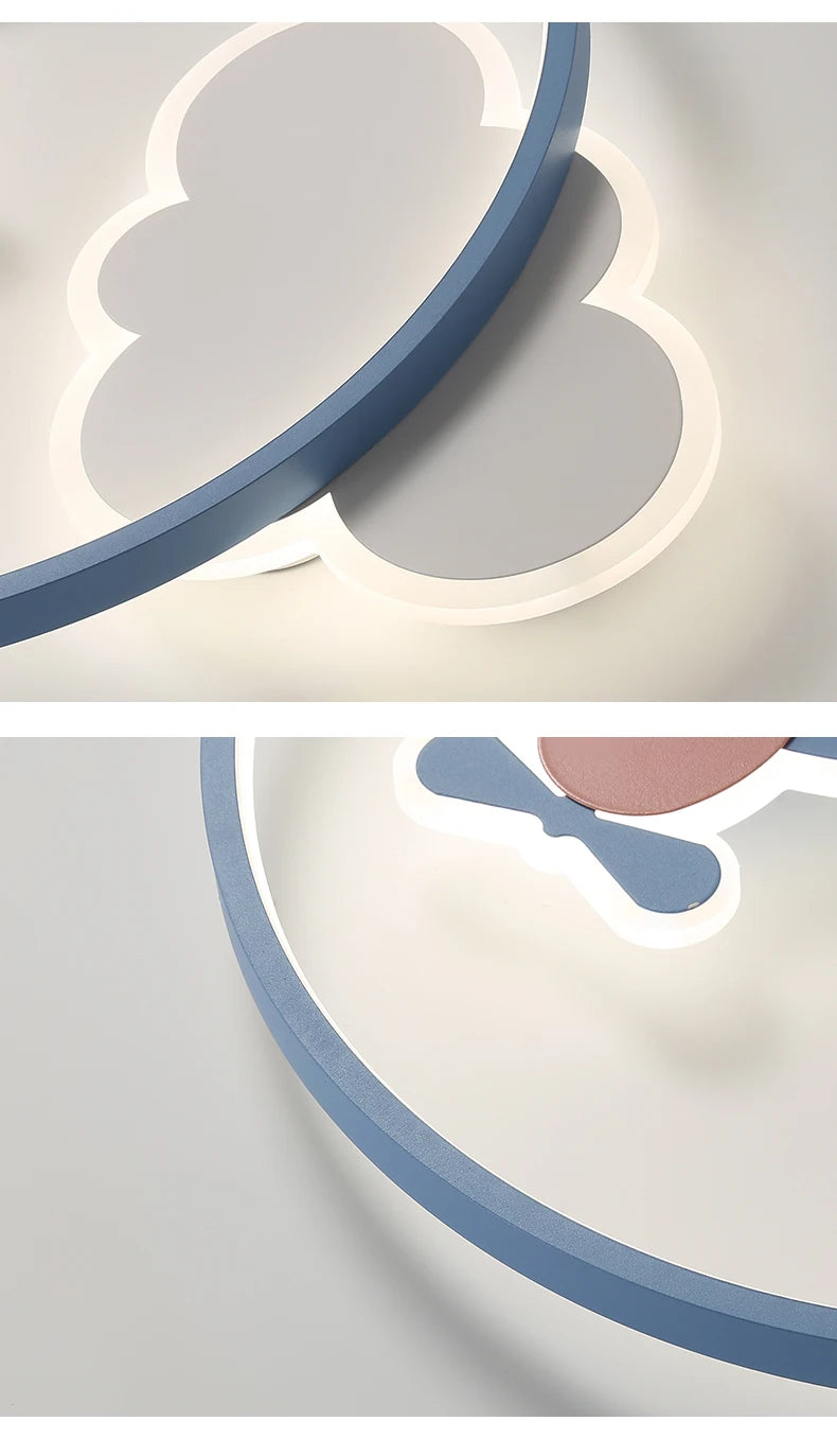 DreamGlow Dimbare Kinderkamer LED Plafondlamp met Afstandsbediening - plafondlampen - zijaanzicht