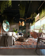 BonLumi Naturé – Retro Bonbon Hanglamp van Henneptouw en Rotan