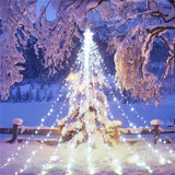 LumiCascade Kerst Waterfall LED Sterrenverlichting – 350 LED’s
