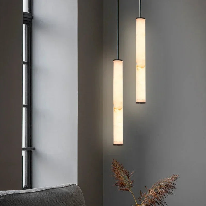 LUMIVERO Luxe Marmeren Hanglamp - hanglampen - sfeerbeeld