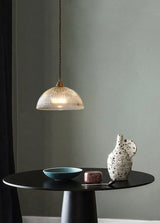 AuroraLuxe LED Hanglamp – Koper & Glas Design voor Moderne Interieurs