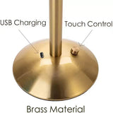 Aurora CrystalTouch – Klassieke Kristallen LED Tafellamp met Touchfunctie