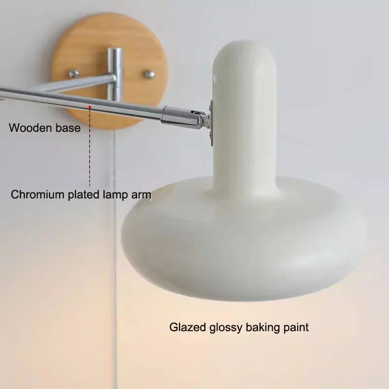 WindRocker FlexArm Wandlamp – Vintage Telescopische Leeslamp - wandlamp - zijaanzicht