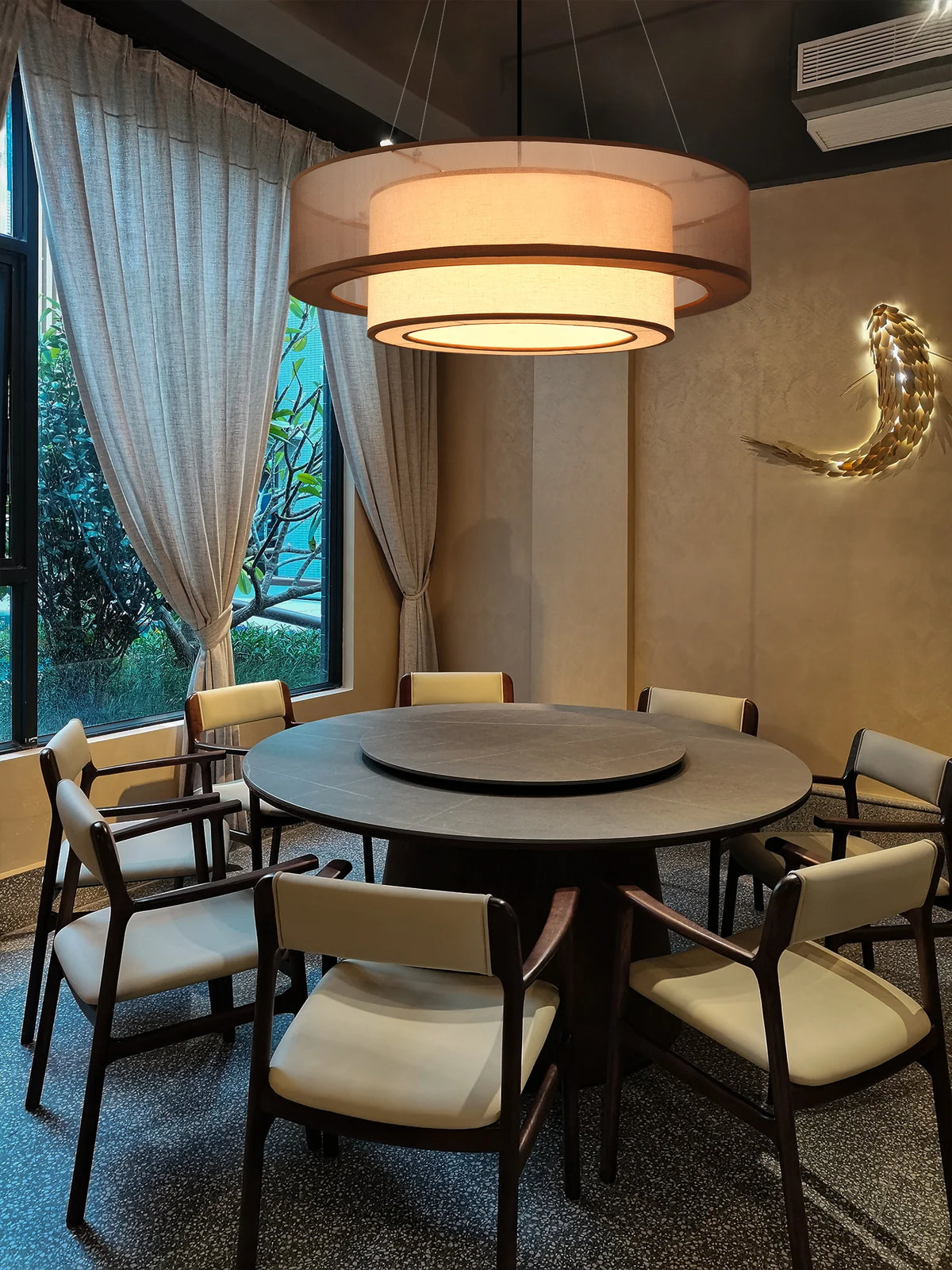 Luxe “SilkAura Moderne Hanglamp” - hanglampen - sfeerbeeld
