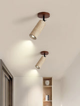 LumiSabi Travertin Natuursteen LED Plafondlamp – Moderne Wabi-Sabi Lamp