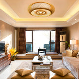 LumaBambu: Moderne Bamboe Plafondlamp Flush-Mount