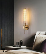 Moderne Luxe Gouden Wandlamp met Helder Glazen Kap