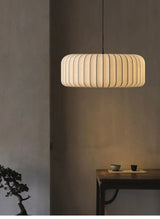 Modern Japanese Wabi Sabi Zijdehanglamp