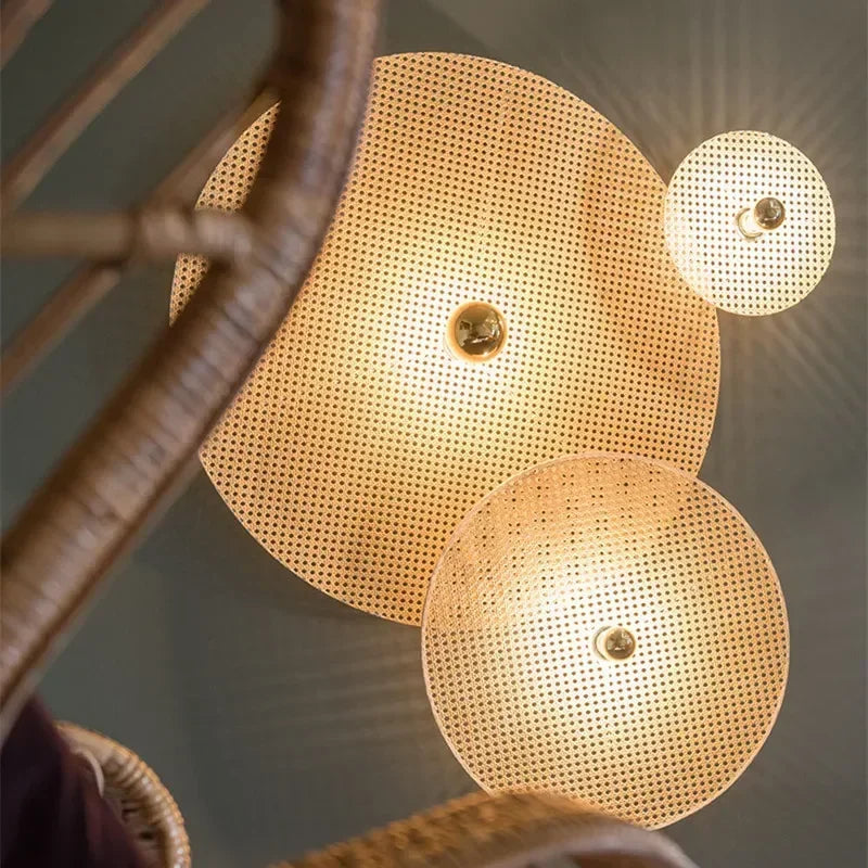 RattanHikari Handgemaakte Japanse Bamboe Wandlamp