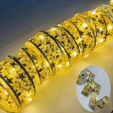 LumiRibbon Gouden Kerstlint Lichtslinger – 2M/5M/10M LED