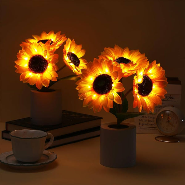 Fonkelende Zonnebloemlamp Voor Op Tafel - tafellampen - detail