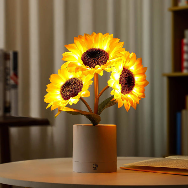 Fonkelende Zonnebloemlamp Voor Op Tafel - tafellampen