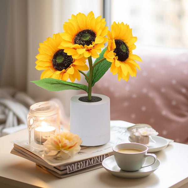 Fonkelende Zonnebloemlamp Voor Op Tafel - tafellampen - in de kamer