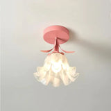 Eenvoudige Tiffany Plafondlamp Met Minibloemen