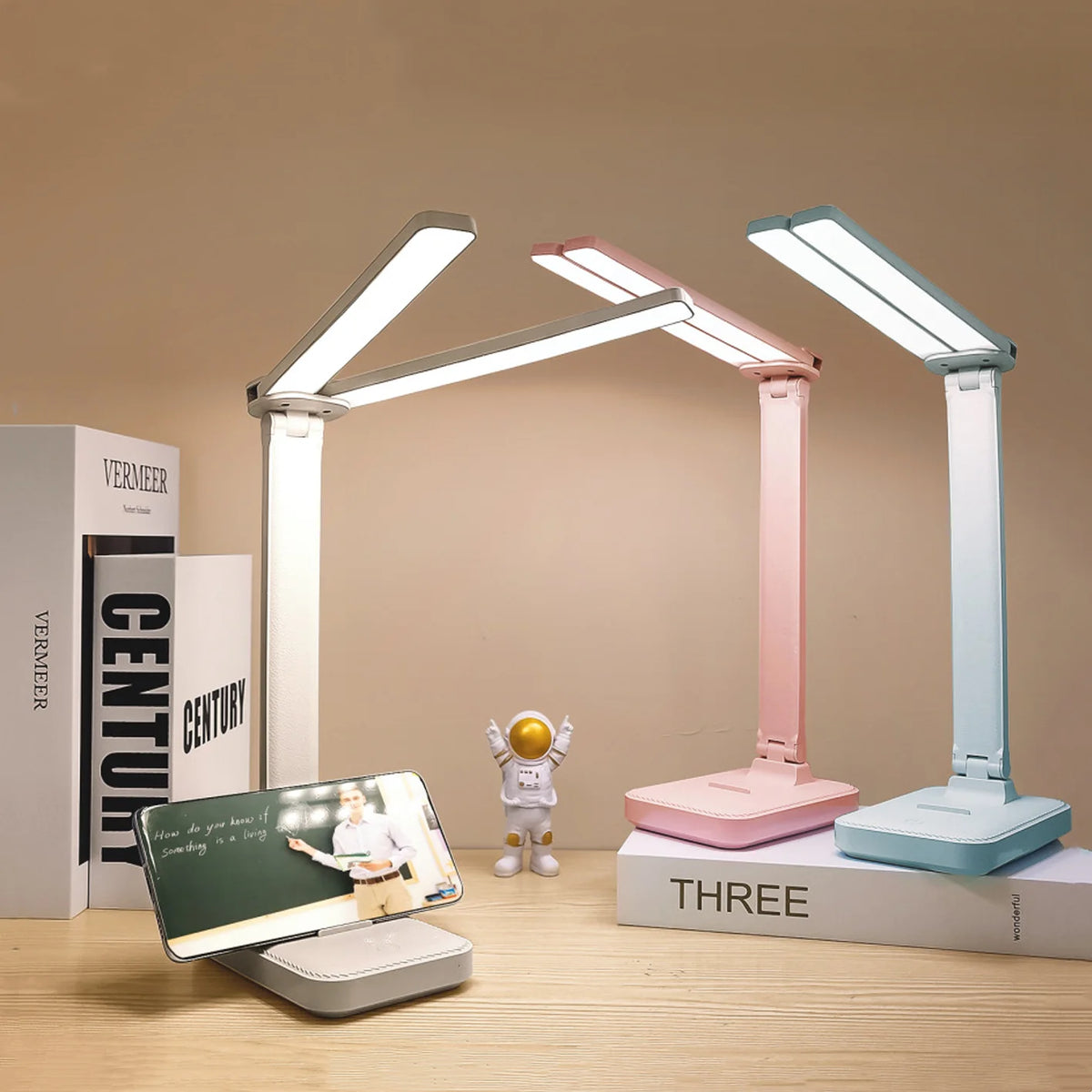 LumoFlex – Oplaadbare LED Bureaulamp met Touchbediening & Vouwbaar Design - tafellampen
