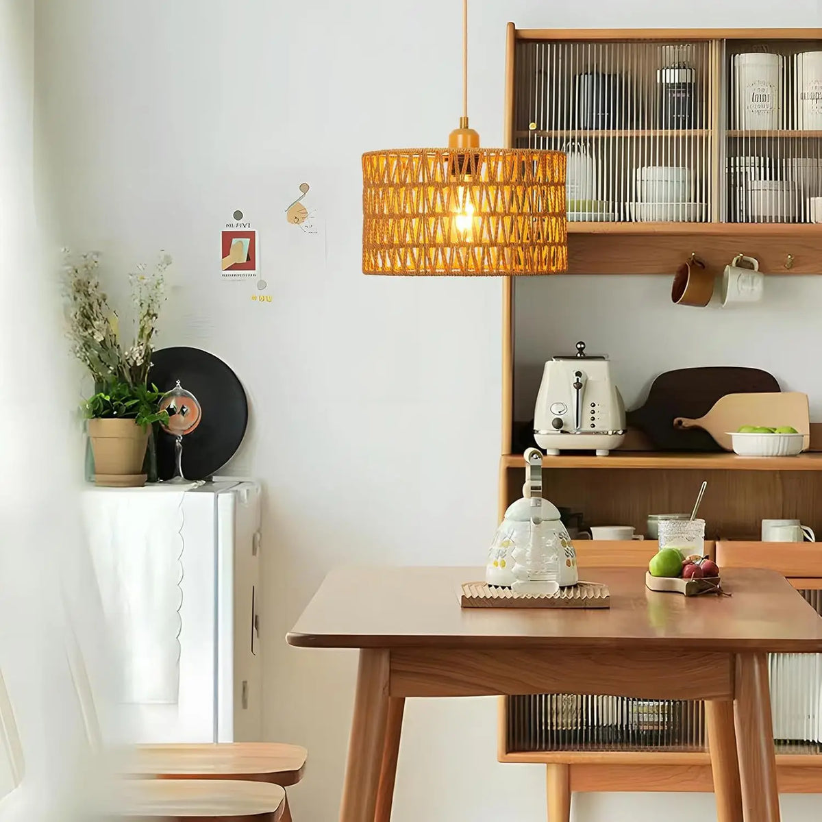 NaturaRiet Rieten Hanglamp – Authentieke Sfeer in een Modern Jasje - hanglampen - sfeerbeeld