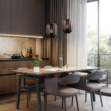 Savannah Glazen Zwarte Hanglampen