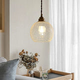 Scandinavische En Retro Kristallen Glazen Hanglamp