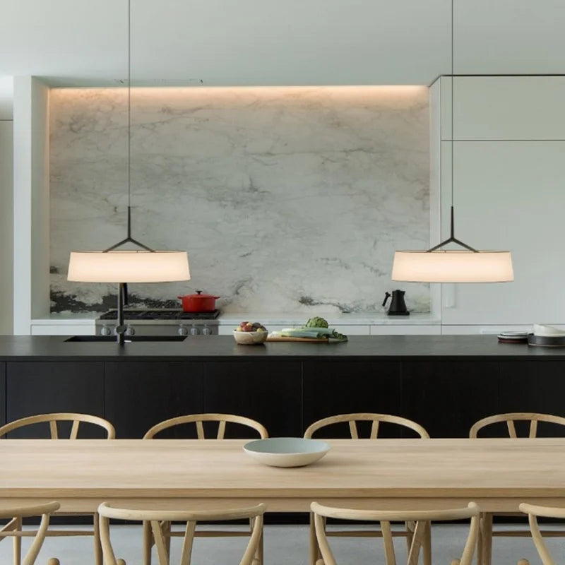 CircoLuce: Moderne Minimalistische LED Hanglamp van Stof - hanglampen - sfeerbeeld
