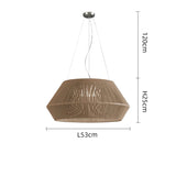 BonLumi Naturé – Retro Bonbon Hanglamp van Henneptouw en Rotan