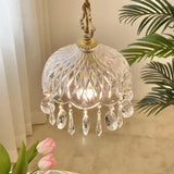 Franse Retro Glazen Hanglamp