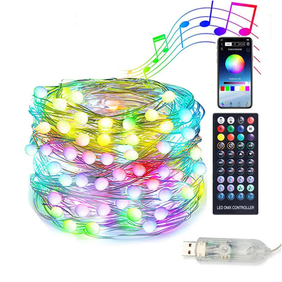 LUMISHOW RGB Smart LED Kerstslinger – 10M/20M