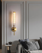 Moderne Luxe Gouden Wandlamp met Helder Glazen Kap