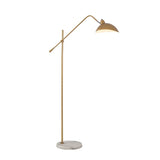 Nordic Gold Luxe Vloerlamp – Minimalistisch Design met Marmeren Basis