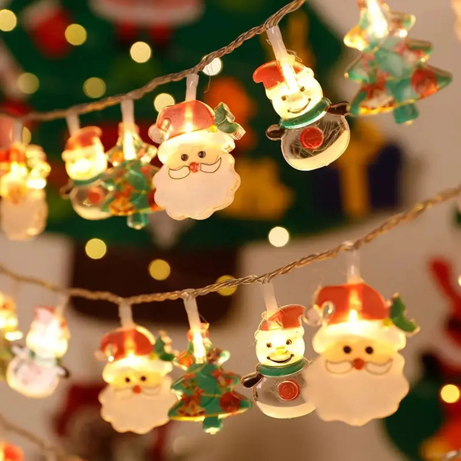 LumiKerst LED Kerstverlichting met Sneeuwman, Kerstboom & Kerstman