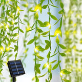 SolarLeaf Sfeerverlichting – Zonnelamp Slinger met Kunstbloemen & Bladeren